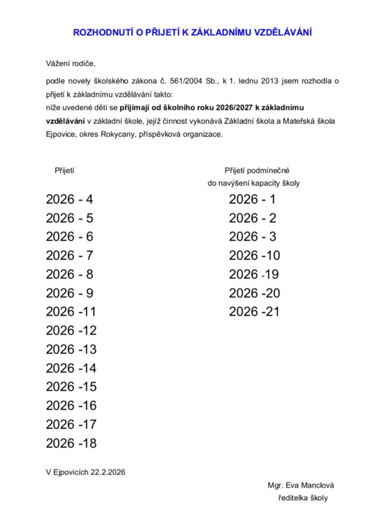 Rozhodnutí o&nbsp;přijetí